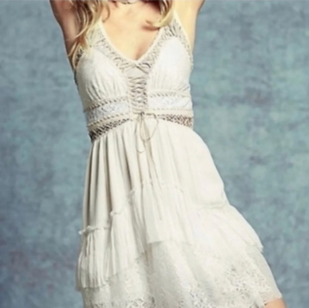 Free People Lace Up Bridal Dress - Picture 1 of 14